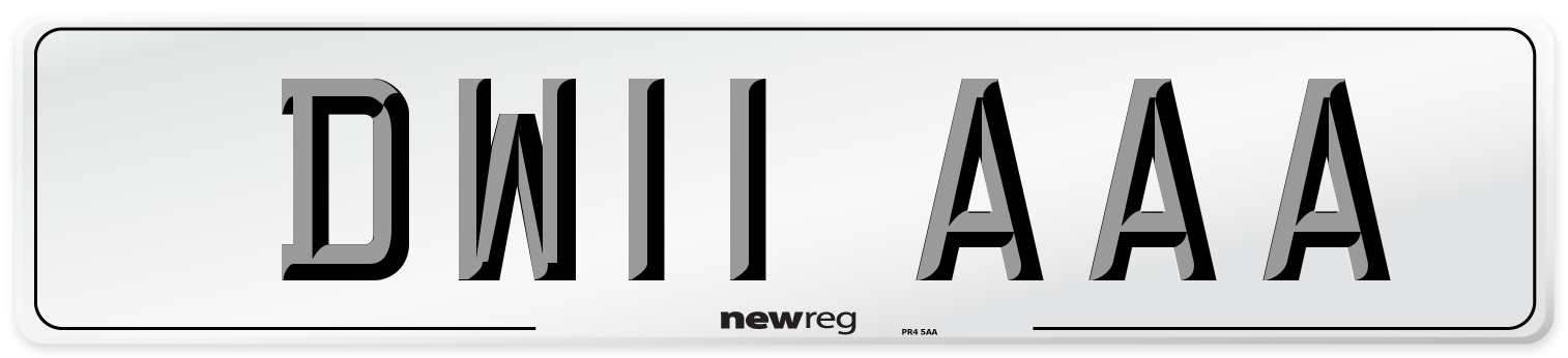 DW11 AAA Number Plate from New Reg